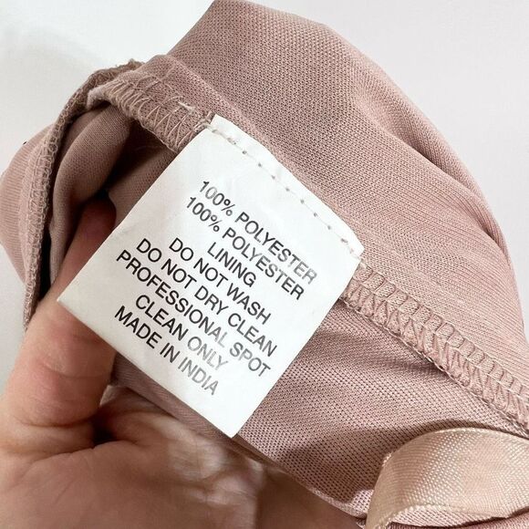 Mac Duggal Wrap Gown Womens 16 Copper V-Neck Thigh High Slit Sequin Beaded Waist - Picture 6 of 12